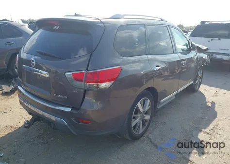2015 Nissan Pathfinder Platinum z USA, uszkodzony, nr VIN 5N1AR2MNXFC683470